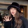 Temperament Winter Fisherman Hat Imitation Mink Fur Anti-cold Bucket Hat Plush Basin Cap  Cycling