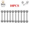 5/10PCS G23 Titanium Piercing Long Industrial Barbell Ring Tongue Nipple Bar 14G 16G Internal Thread Ear Cartilage Body Jewelry