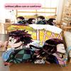 Demon Slayer Nezuko & Tanjiro Bedding Set Duvet Cover Pillowcase No Filler, Soft Home Bedroom Decor, Perfect Gift for Fans.chl