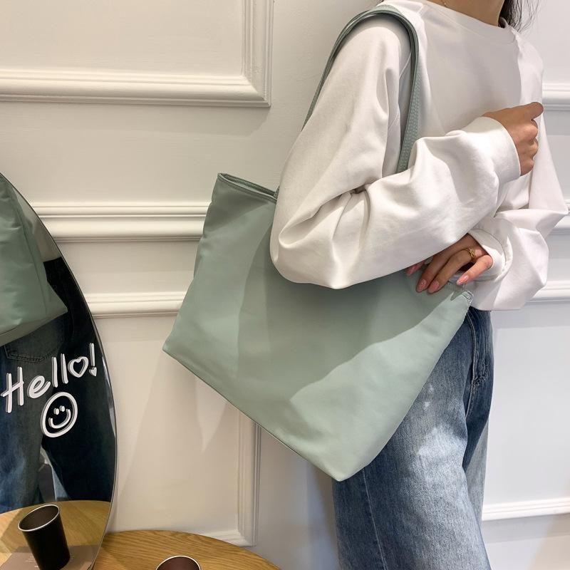 Canvas Bag Women's Japanese Versatile Shoulder Tote Bag Simple Large Capacity Korean Version Simple Tote Bag