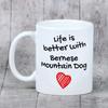Bernese Mountain Dog, Berner Sennenhund - cup with a dog, cup with a photo, personalized gift from the Art-Dog brand