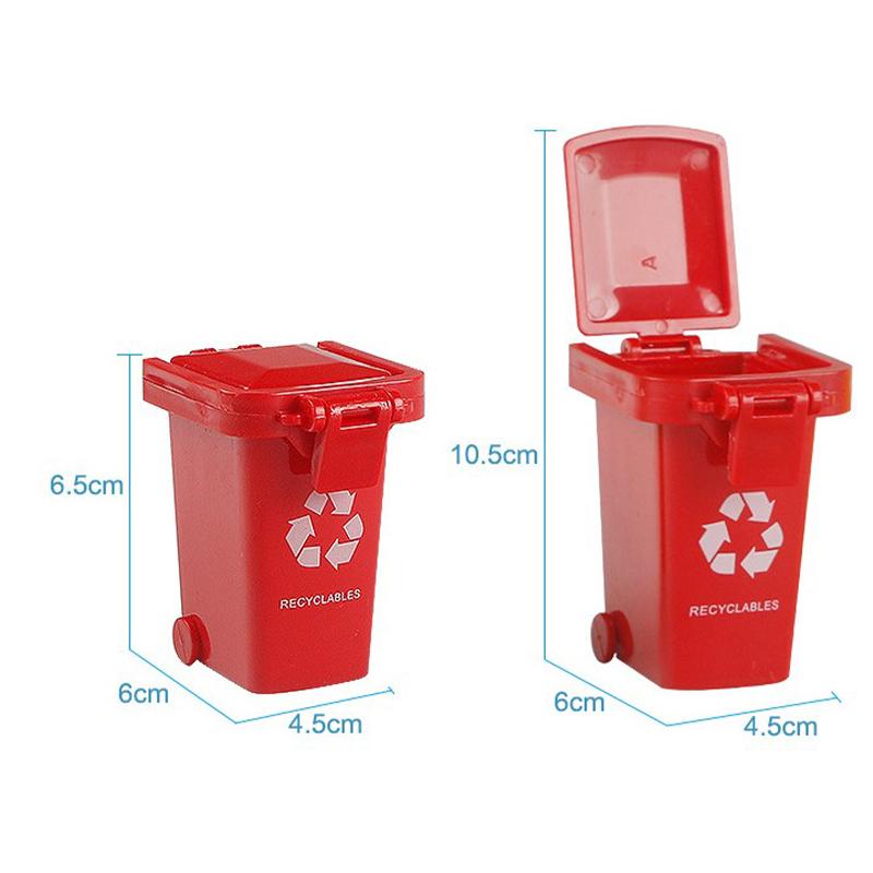 Kid 4Pcs/Set Trash Can Toy Garbage Truck Cans Curbside Vehicle Bin Toys