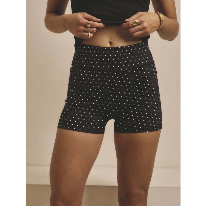 

Новые спортивные шорты-боксеры с высоким поясом и принтом в горошек для йоги, утягивающие живот, подтягивающие бедра для женщин XL