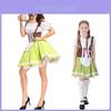 Elegant Beiers Dirndl Kostuum Voor Oktoberfest Met Off-Shoulder Pofmouwen En Bloemenpatroon