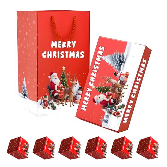Christmas Explosion Gift Box for Money DIY Folding Bouncing Gift Box Surprise Money Gift Holder for Cash Pop Up