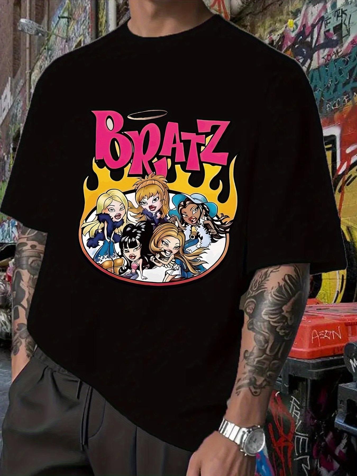BRATZ Graphic T-shirt - Bold BRATZ Characters & Flames Print XXL