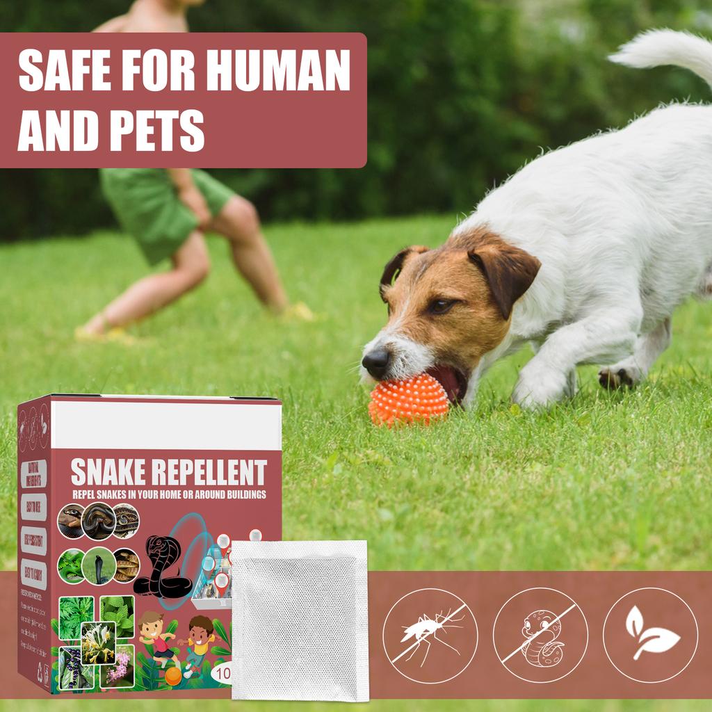 10Pcs/Set Pesst Control Bags Long Lasting Snake Deterrent Bag Snake Repelling Pouches for Outdoor Camping Hiking