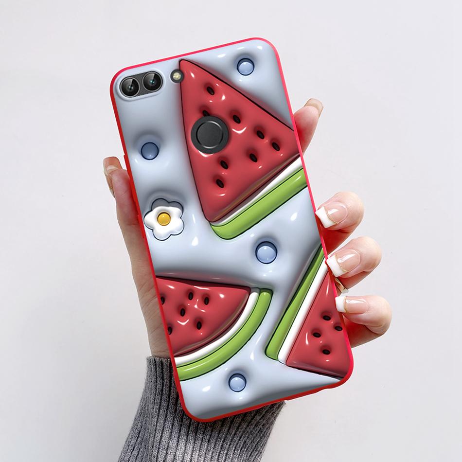 For Huawei P Smart 2018 Case Cute Cat Bear Cartoon Frog Soft Cover For Huawei P Smart FIG-LX1 5.65 Inch Case Coque Fundas Shell