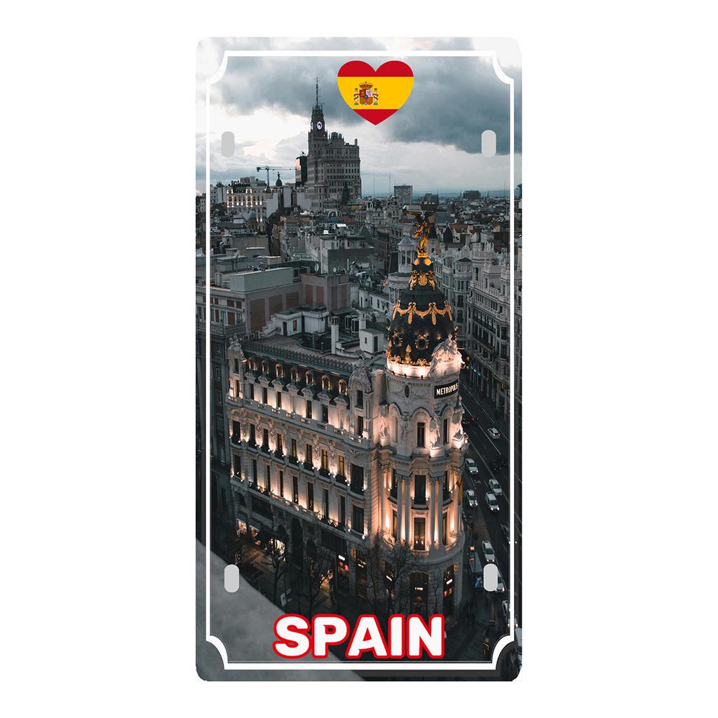 YZFQ Spain Madrid  Vintage Metal Sign Barcelona Tin Plate Tourist Souvenir For Wall  Bar Garage Home Decor 12X6inch JM-0174