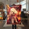 1Pc Cartoon Print Flannel Blanket, High Quality Comfortable for All Seasons, Home Decor, Warmth and Comfort, Perfect for Christmas Birthday Gift