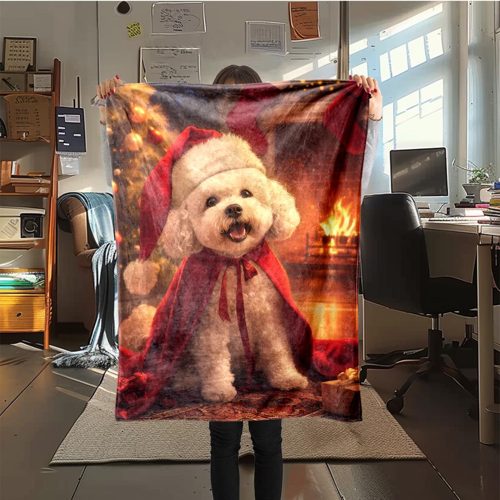 1Pc Cartoon Print Flannel Blanket, High Quality Comfortable for All Seasons, Home Decor, Warmth and Comfort, Perfect for Christmas Birthday Gift