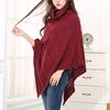 ANMIDA Knit Loose Knit Outerwear for Fall and Winter Women's Poncho, Turtleneck, Fit, Sweater,