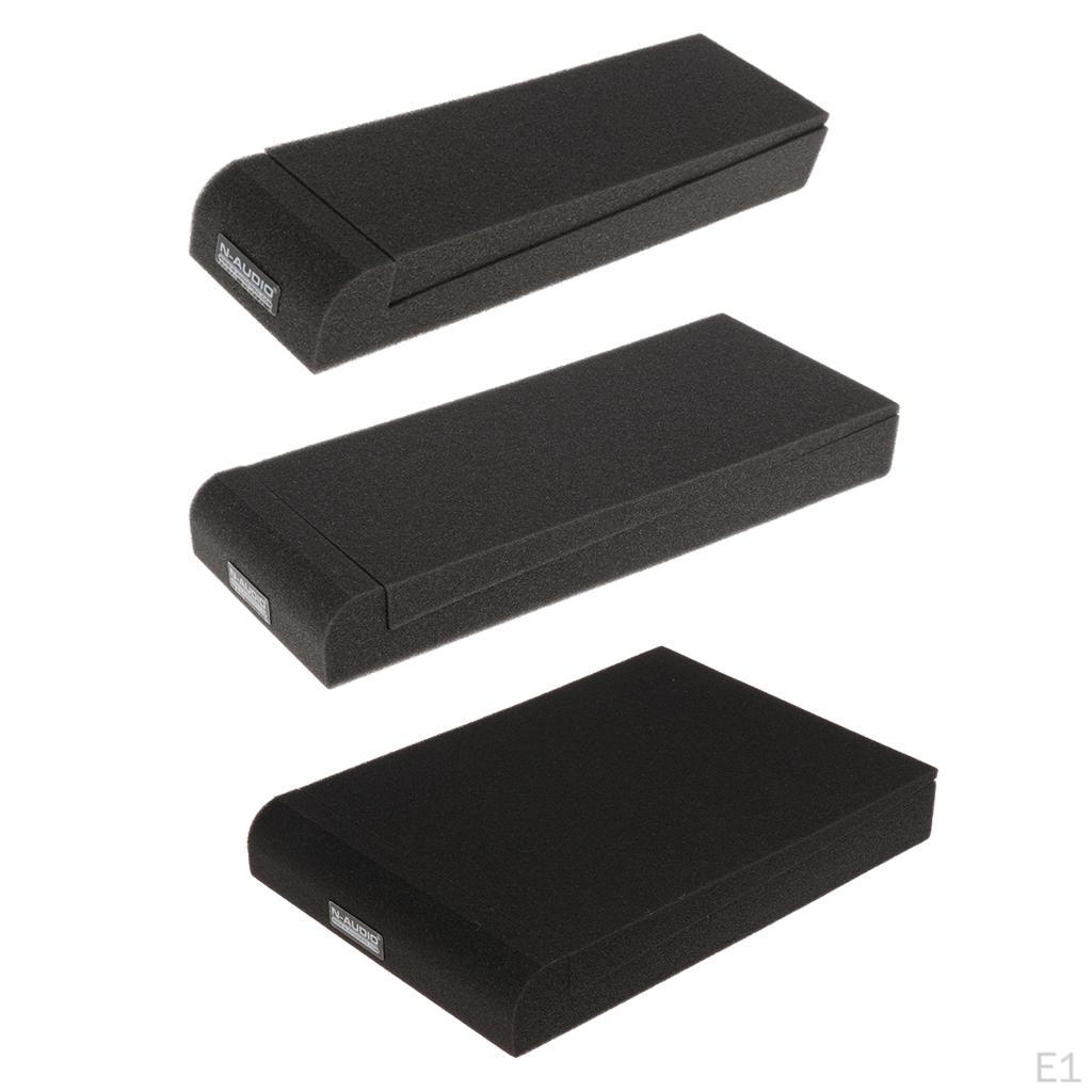 1 Pair Studio Monitor Speaker Acoustic Foam Sponge Panel Black