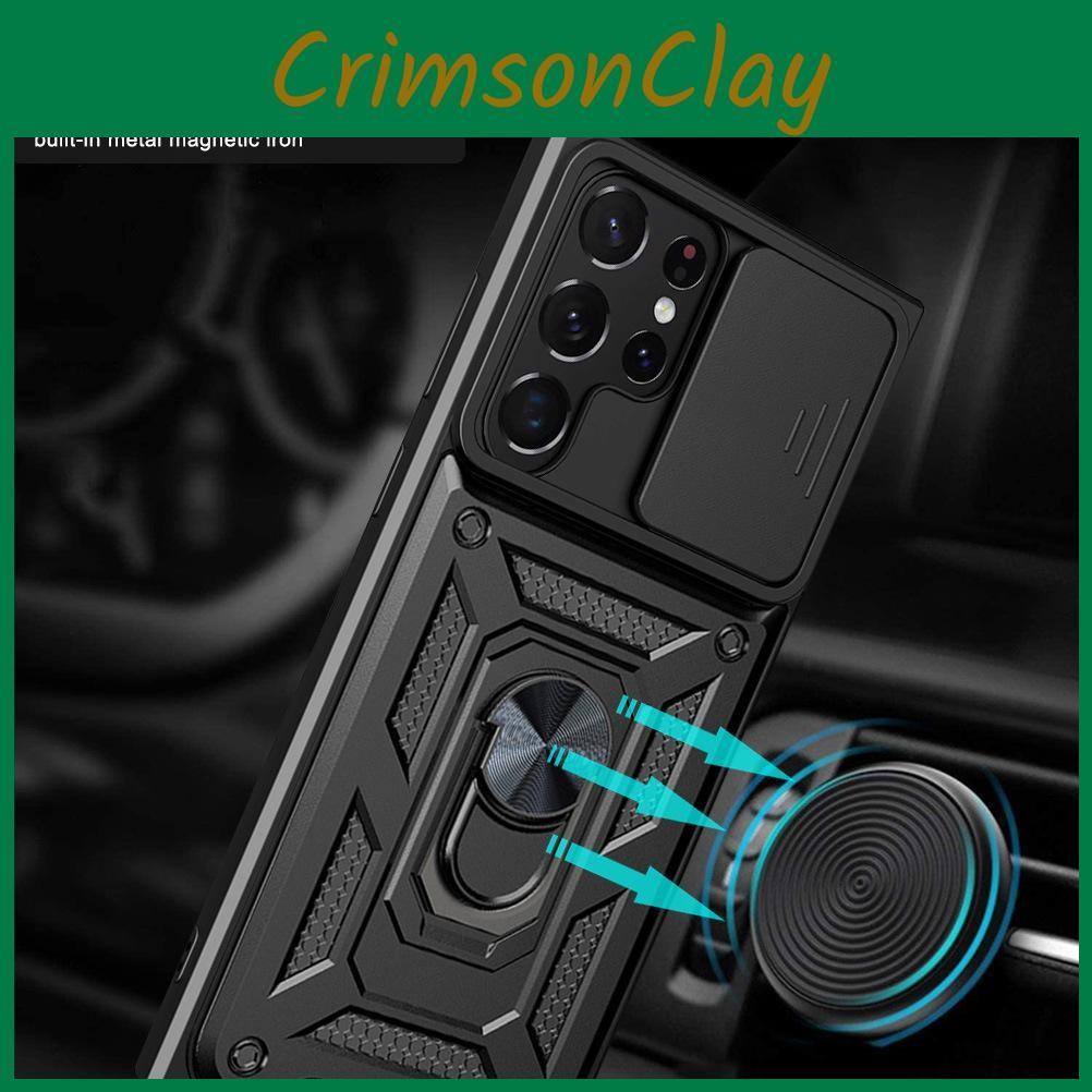 Samsung For Galaxy S24 Anti Fall Magnetic Phone Case With Bracket Protect Lens
