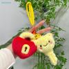 Cute Plush Key & Lock Keychain Soft Fuzzy Heart-Shaped Charm for Bags/Keys Adorable Cartoon Couple Key Ring Accessories