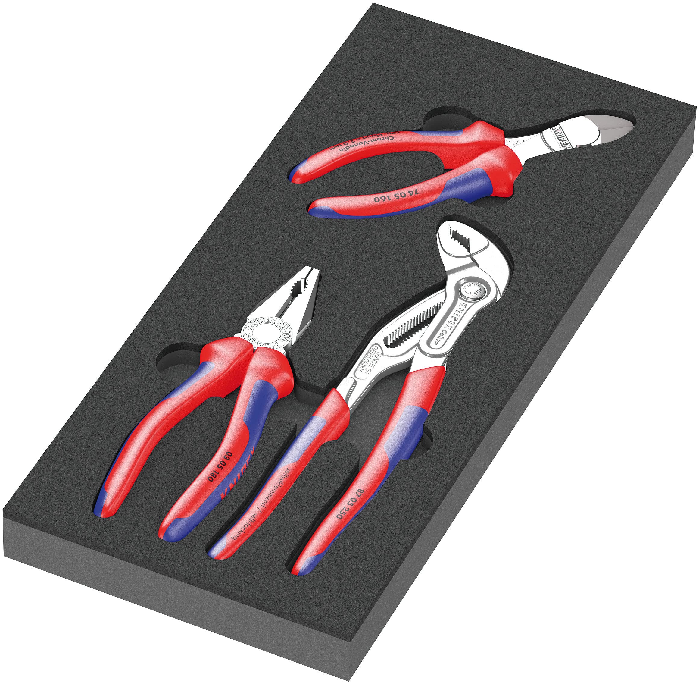 

WERA KNIPEX pliers set with foam insert 150180 3-piece