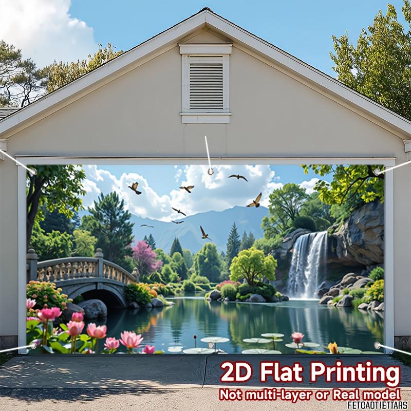 2D Plane, 1 Piece 2D Plane Printed Party Banner - Four Seasons Beautiful Tropical SceneryXY