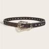 Punk PU Waist Belt Fashionable Heavy Duty Hip Hop Belt Waistband Glinting Belt with Encrusted Glitter
