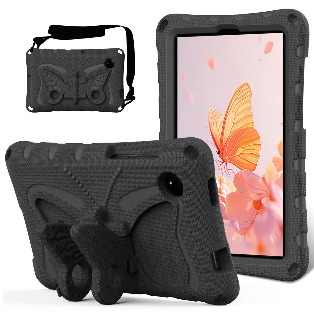 For Xiaomi Redmi Pad SE 4G 8.7 Inch Case Butterfly Kickstand EVA Tablet Cover with Shoulder Strap