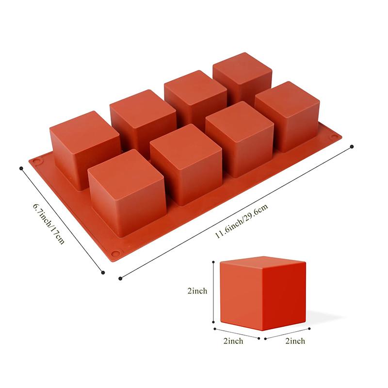 Cube Cake Silicone Mold Square Mousse Baking Tray French Dessert Chocolate Brownie Ice Cream Jelly Pastry Tools Kitchen Items