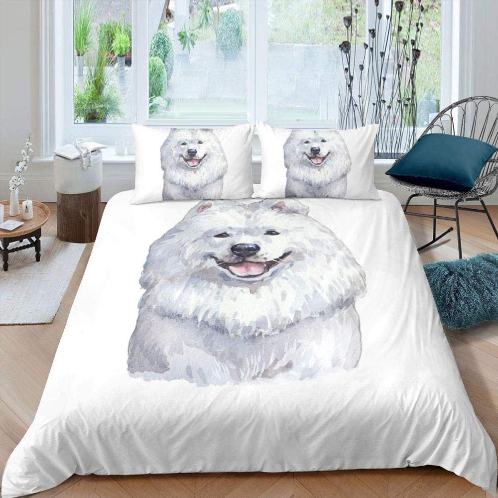 Kids Cartoon Dogs Duvet Cover Set King Size Corgi Pug Pattern Comforter Cover For Boys Girls Adult Bedroom Decor,Cute Puppy Pet