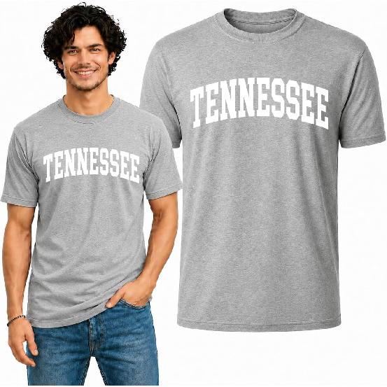 Wild Bobby State of Tennessee Football Fan Graphic Fashion Men's T-Shirt
