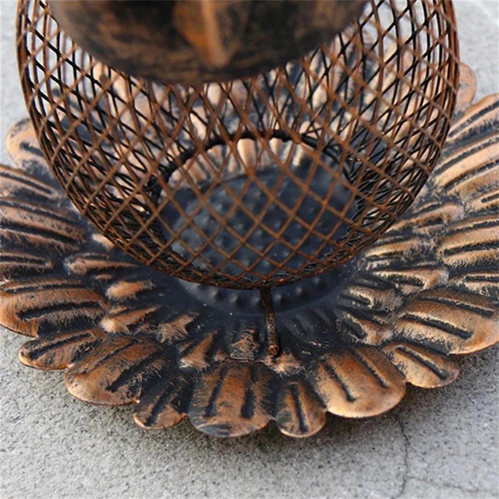 Bird Cage Feeder Outside Hanging Metal Mesh Sturdy Owl Shape Bird Supplies Food Dispenser Beautiful Wild Hummingbird Practical