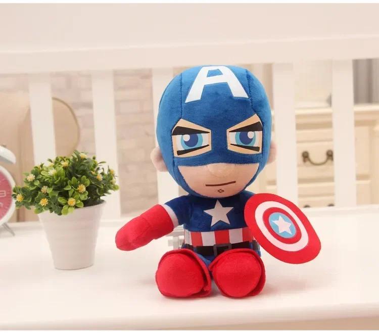 27-30cm Man Spidermaned Plush Toys Movie Dolls Avengers Soft Stuffed Hero Captain America Iron Christmas Gifts