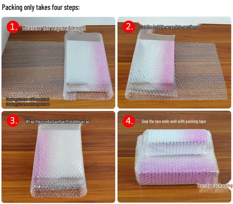 PE Single-Layer Thick Bubble Wrap: Cushion Protective Film for Express Delivery and Logistics