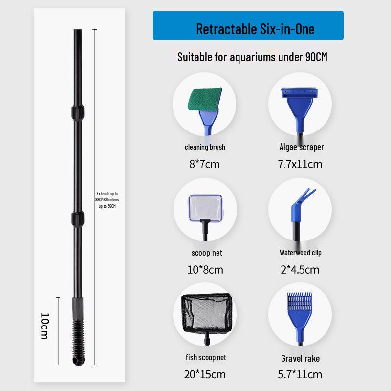 Aquarium Algae Scraper & Moss Remover Brush