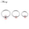 Alisouy 1st G23 Titanium Captive Hoop BCR Ögonbryn Tragus Stängning Bar Läppar Näsringar Öronsegment Piercing Kroppssmycken