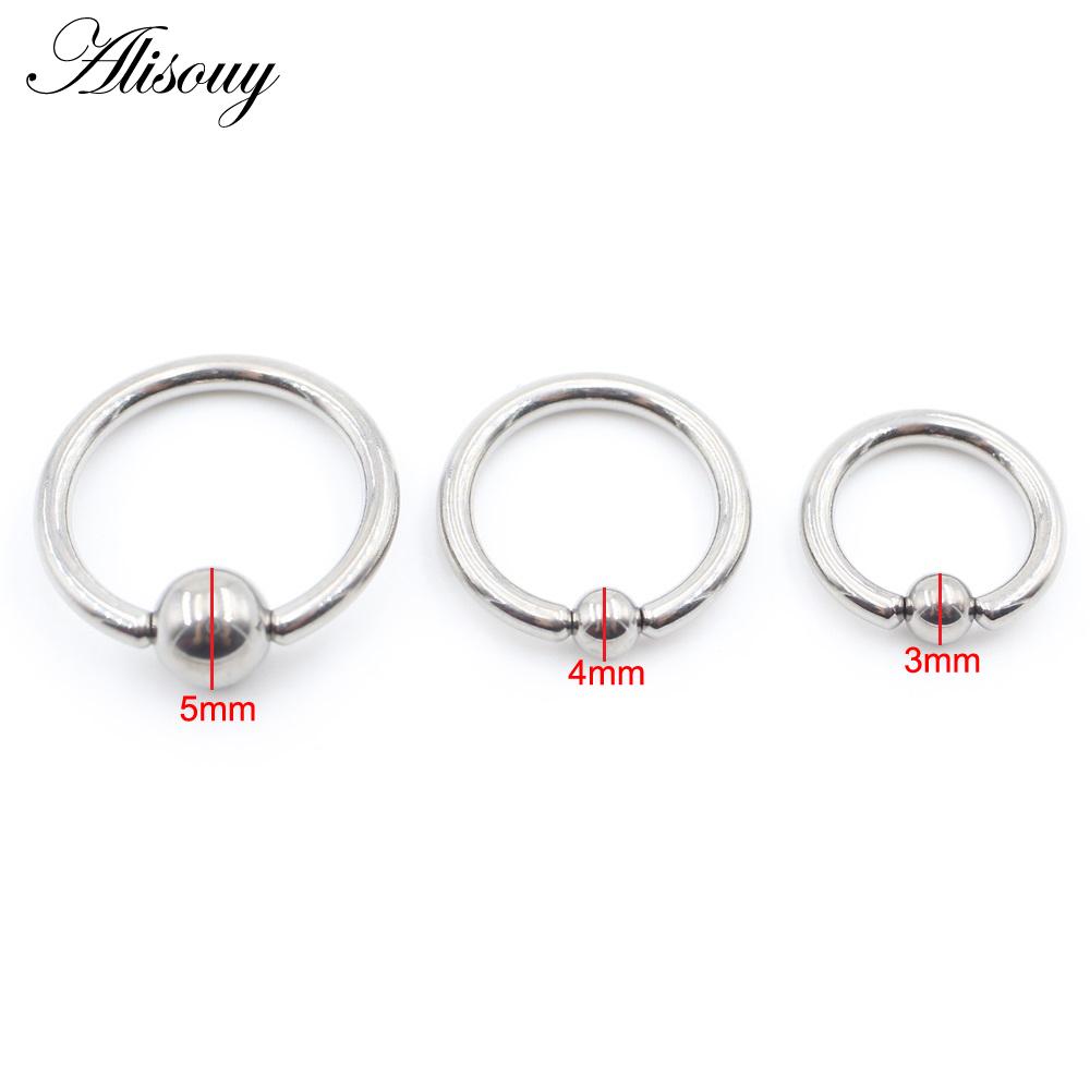 Alisouy 1st G23 Titanium Captive Hoop BCR Ögonbryn Tragus Stängning Bar Läppar Näsringar Öronsegment Piercing Kroppssmycken