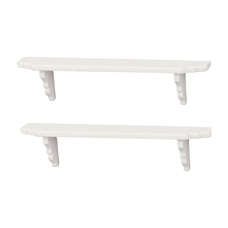 

White Wooden Miniature Accessories Wall Mounted Shelf Storage Solution For 1/12 Scale Tiny Rooms 1