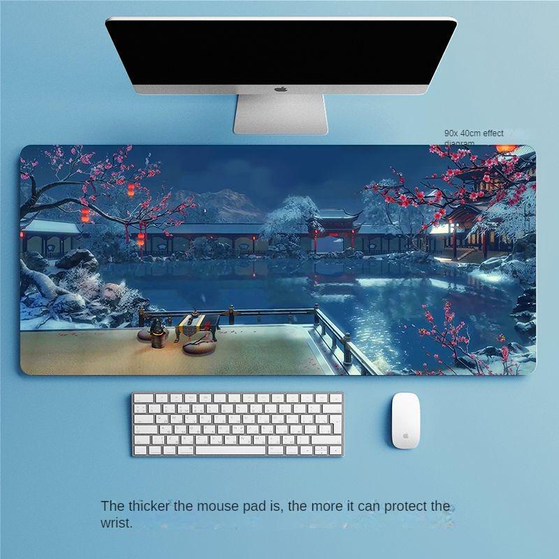 Mauspad, übergroß, Büro-Tastenkombination, integriertes Schloss, verdickt, individuell, gut aussehend, für Studenten, Computer, E-Sport, Tischmatte