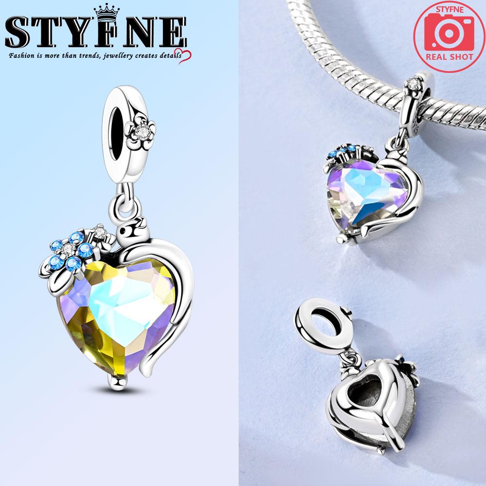 Copper Pink Planet Jade Dragonfly Charms Golden Bee Hugs Heart Beads Pendant Fit Original Bracelet Diy Jewelry