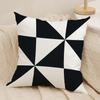 4Pc Black And White Geometric Pattern Pillow Coversuitable For Sofa Car Bedroom Decorative Cushion Cover Pillow Cover