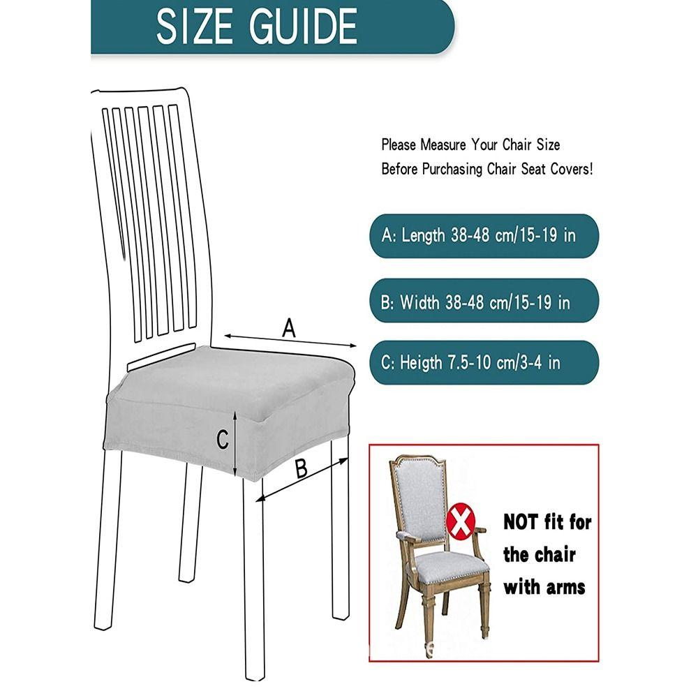 PU Leather Waterproof Seat Protectors Square Shape Elastic Chair Slipcover  Kitchen Use