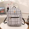 Bags Women's backpacks New fashion plaid zipper student backpacks