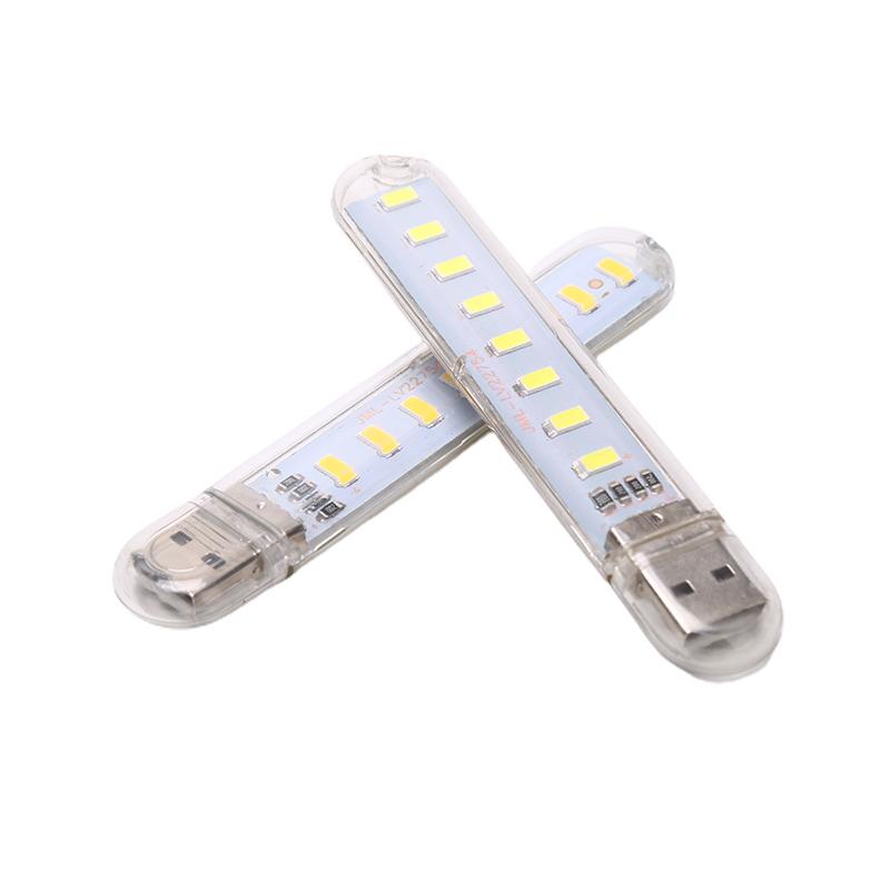 Usb Led Book Lights 8Leds Smd Bulb 5V Power Input White Warm Usb Night Light