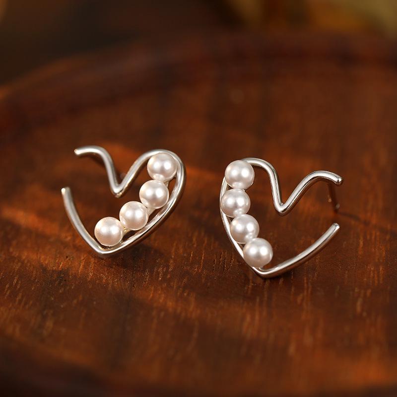 

Серьги Banyan Tree S925 Серебро Жемчуг Любовь - Простой японский и корейский стиль для женщин S925 Silver