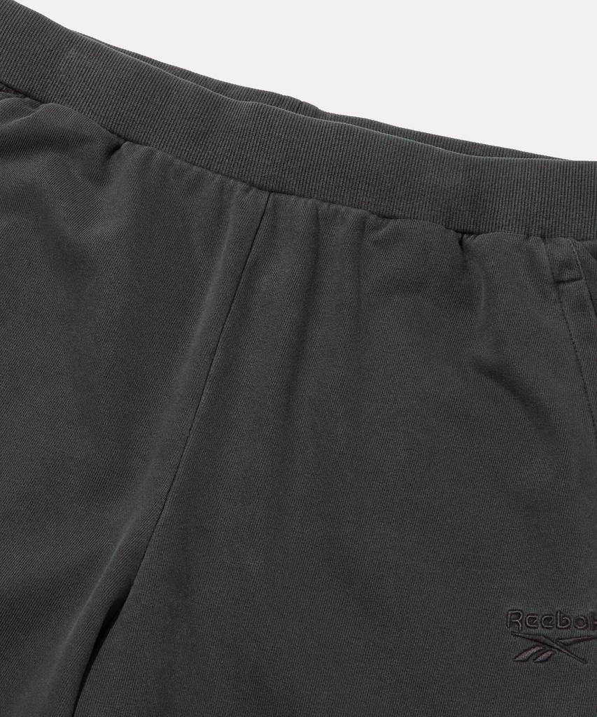 Reebok Garment-Dyed Relaxed Fit Wide Jogger Pants - Black