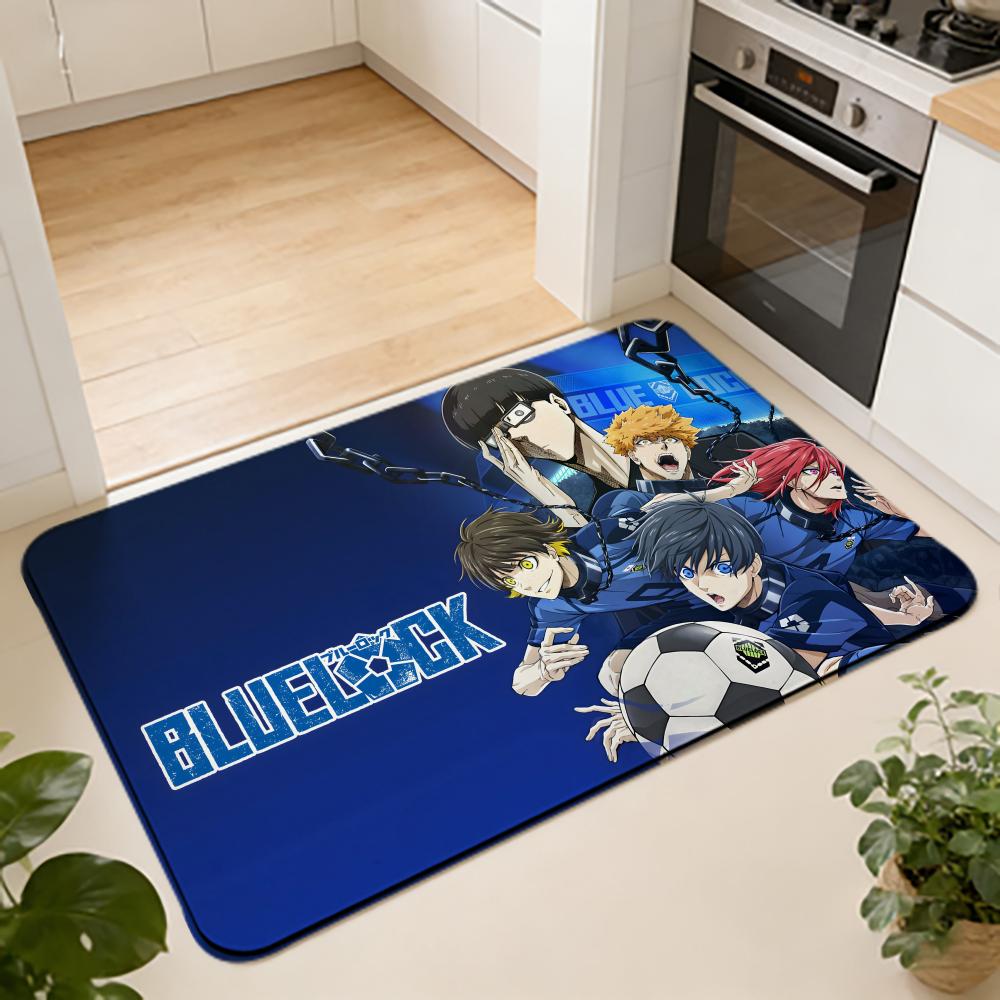 ANIME B-Bachira Meguru Floor Mat Absorbent Floor Mat Non-Slip Entrance Rug for Bathrooms Restrooms and Toilets