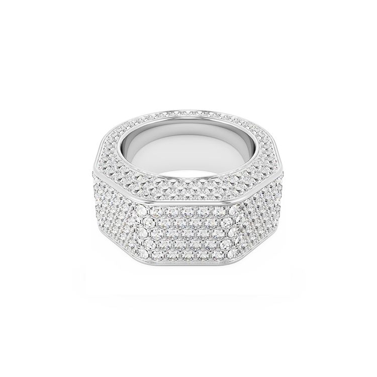 Swarovski Dextera Fashion Trend Octagonal Rhodium Plated Ring Women ring White 5651363 55