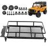 RC Roof Rack, Sturdy RC Luggage Carrier with Practical LEDs for Remote Control Cars (Black)