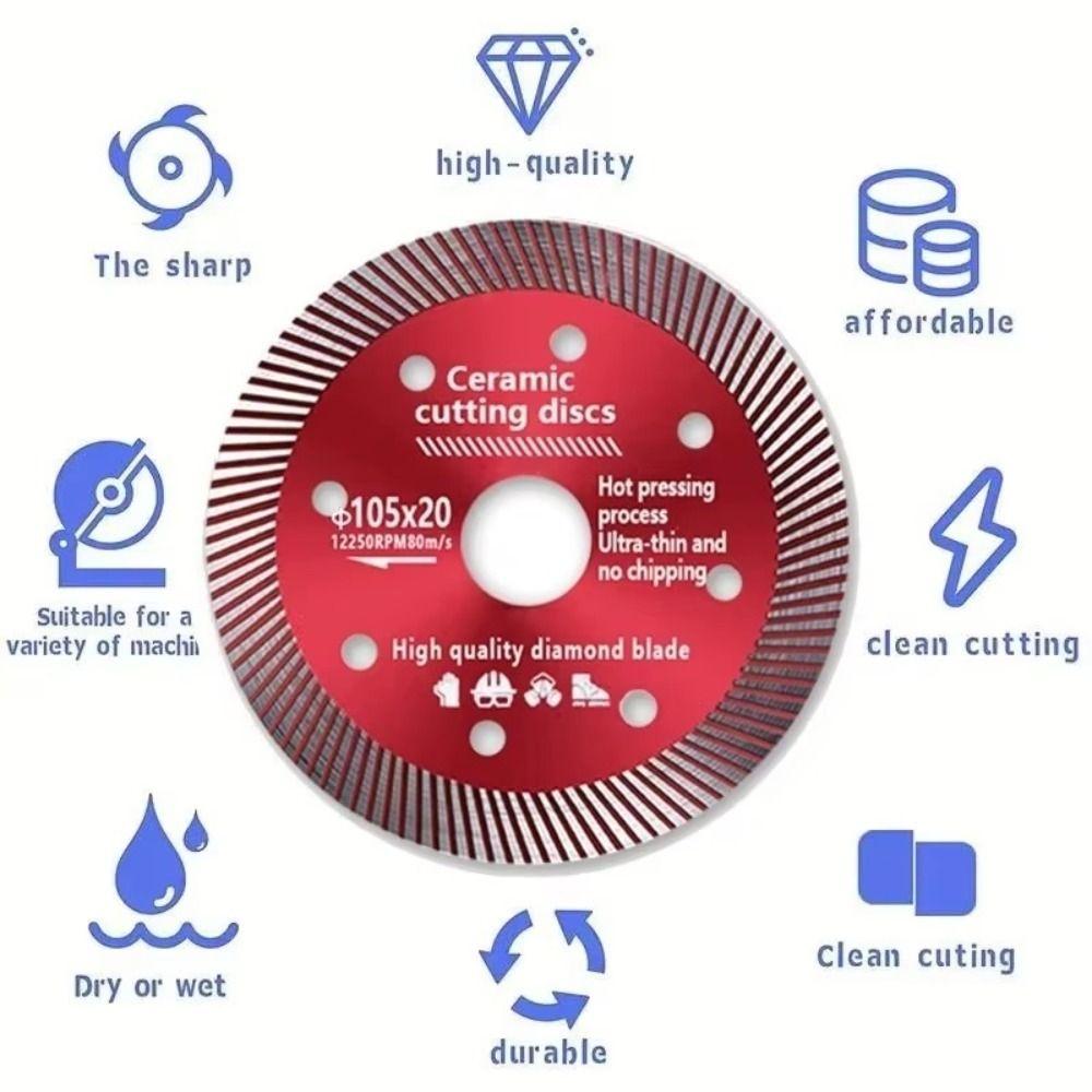 Turbo Saw Blade High Hardness Cutting Disc New Granite Marble Cutting  Ceramic