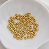 Gold-Plated Pumpkin-Shaped Spacer Beads, Silver Lantern & Flat Melon Ribbed Beads for Handmade Accessories