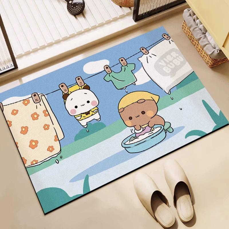 

Cartoon Quick-Dry Non-Slip Bathroom Mat: Cute, Water-Absorbent, Dirt-Resistant, Easy-to-Clean Foot Mat for Home Use 40x60cm