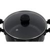Bestco NX-152 Marble Kitchen 20cm Casserole Saucepan, Black, Marble Pattern, Induction/Gas Cookware