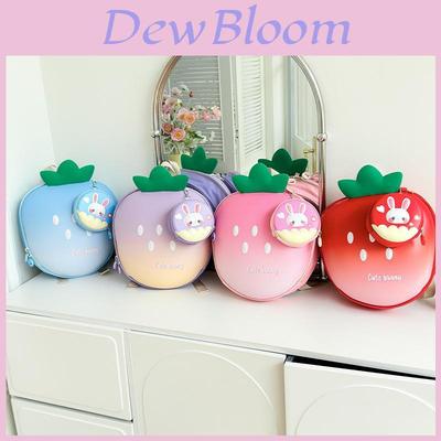 Adorable Strawberry Shaped Cartoon Backpack For Kids Stylish Oxford Fabric Design