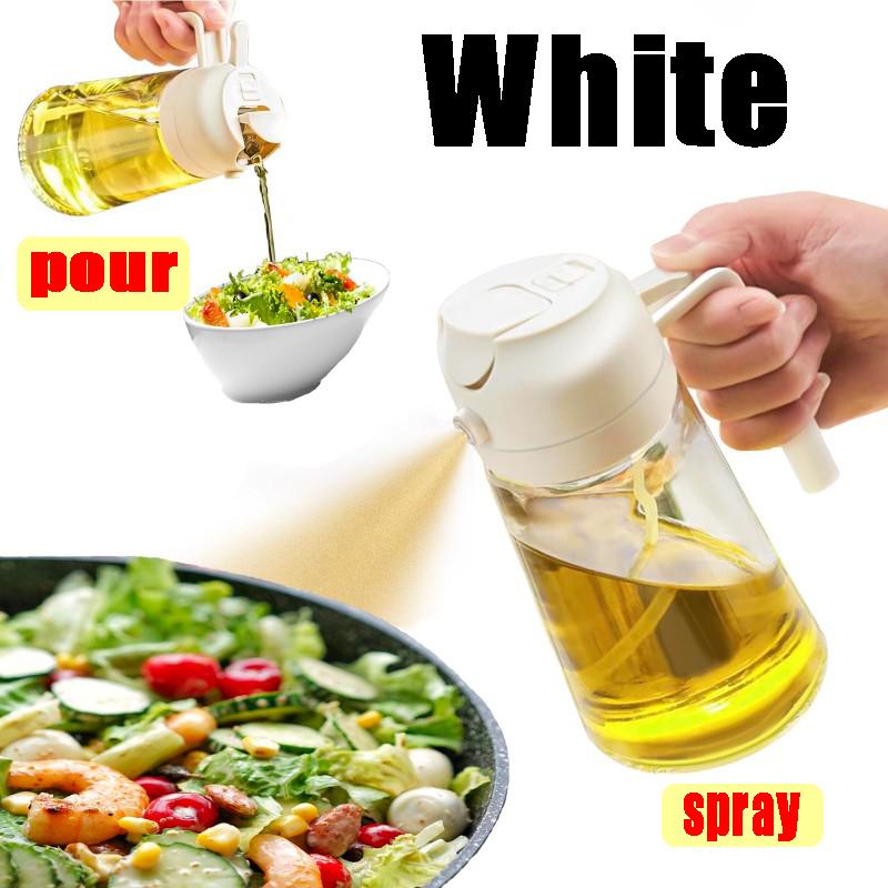 Glass Oil Spray Sprayer for Cooking Olive Spray Spray Oil Polisher Mister for Salad BBQ Kitchen Baking Empty Vinegar Bottle
